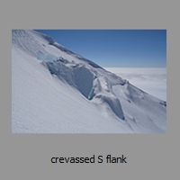 crevassed S flank